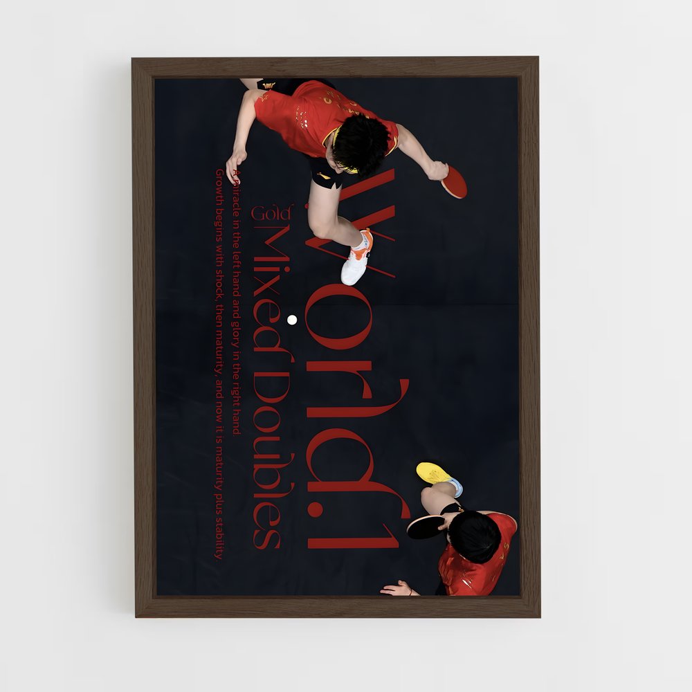 Poster Tennis Ébène – affiche Tennis de table (vue 5)